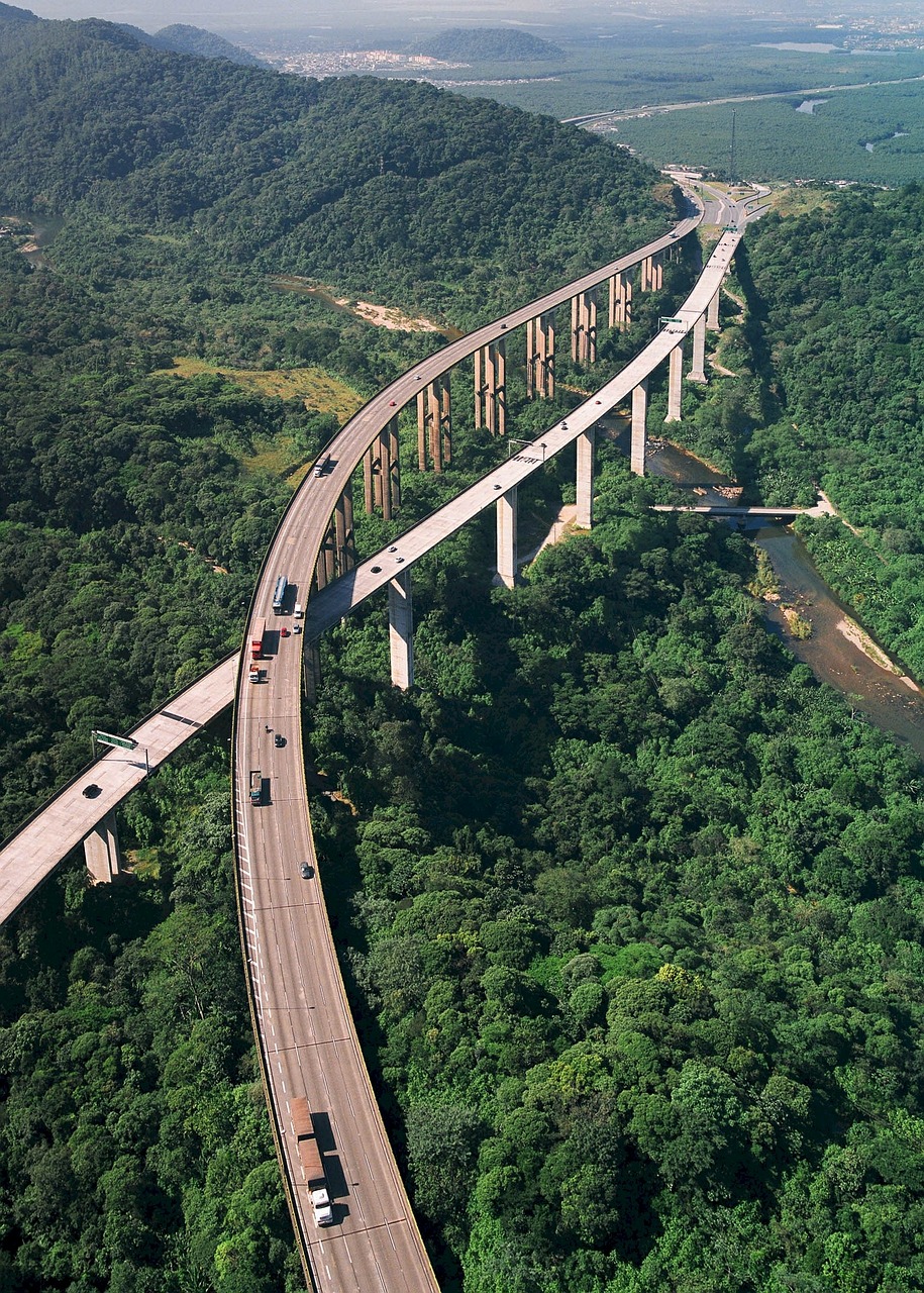 highway road aerial view free photo