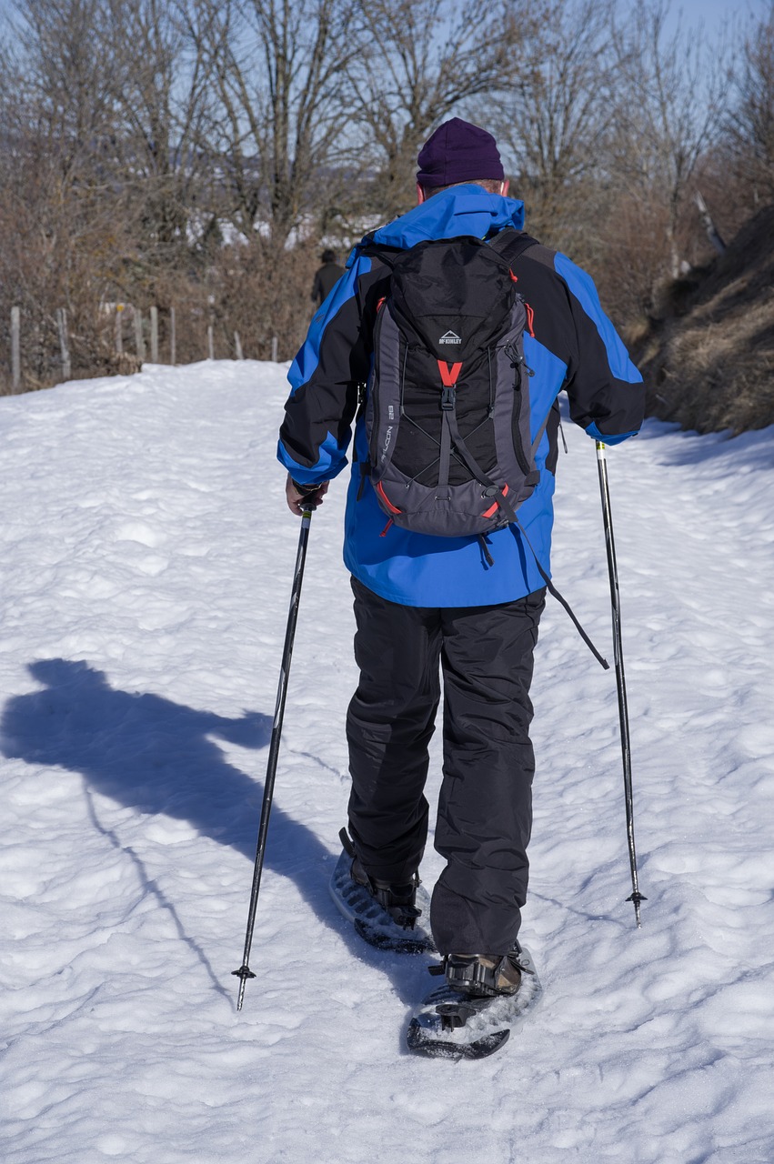 hiker  snowshoes  hiking free photo