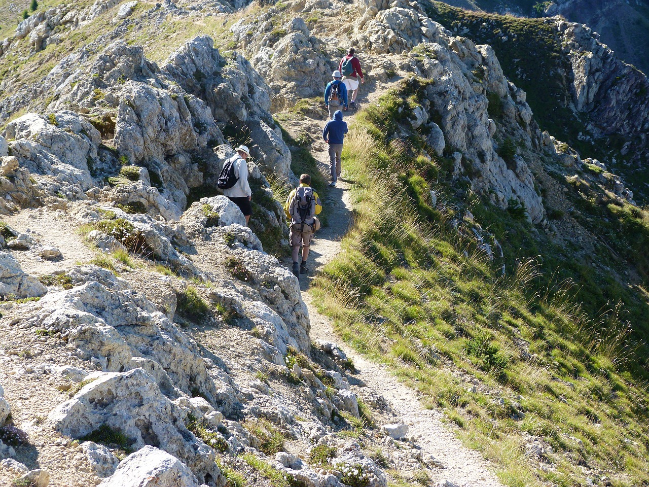 hikers mountain trail free photo