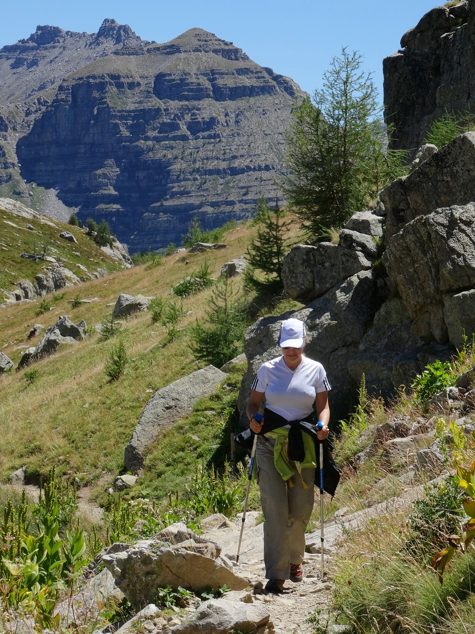 hiking mountain alps free photo