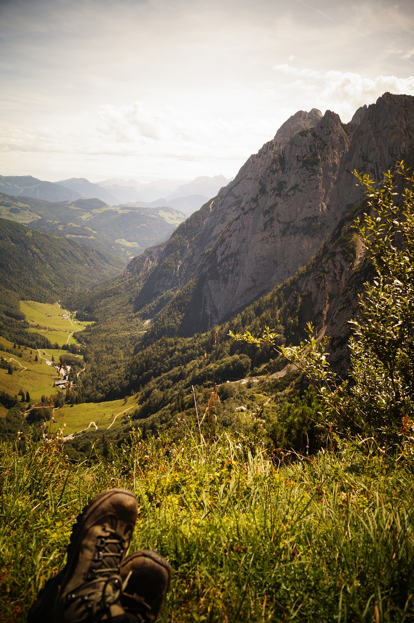 hiking mountain hiking view free photo