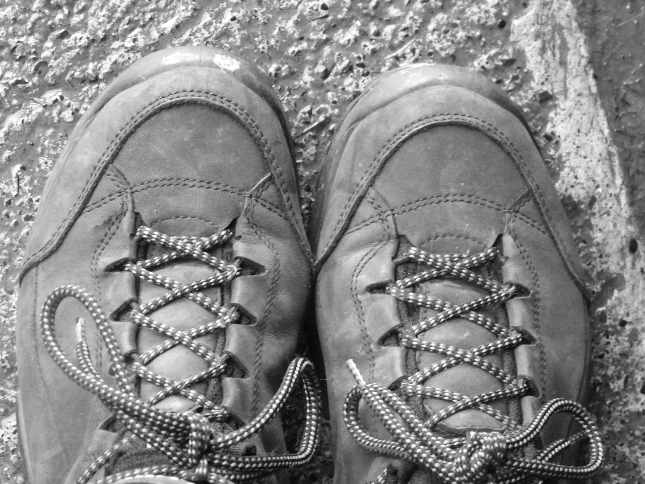 hiking shoes make a pilgrimage free photo