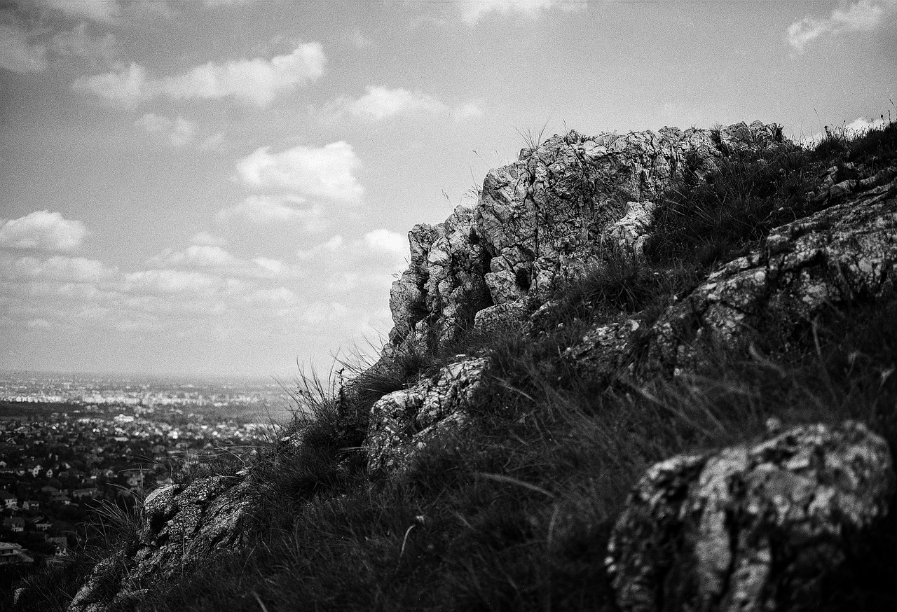 hiking rocks climbing free photo