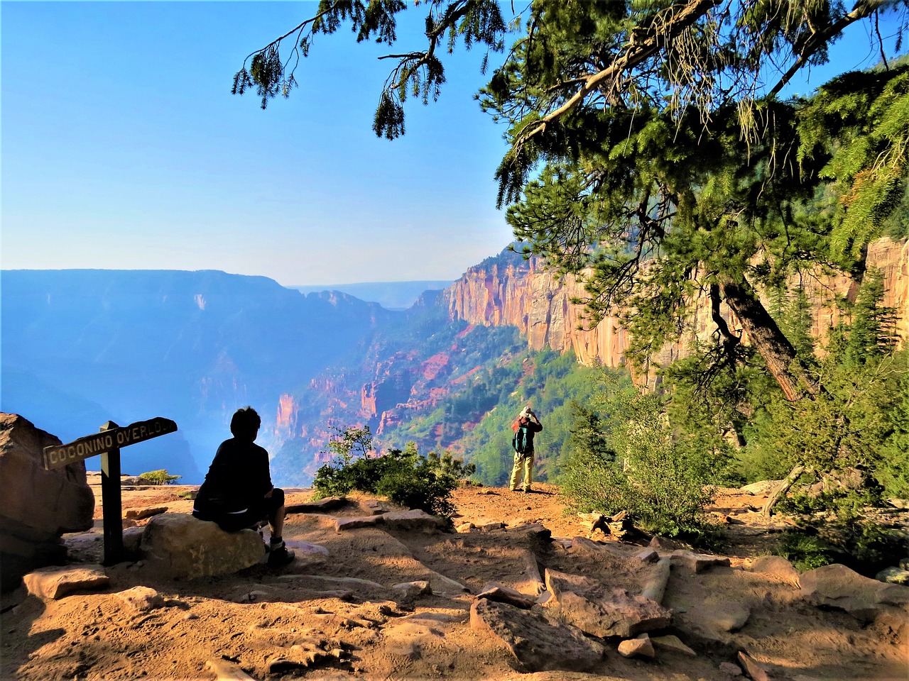 hiking north rim grand canyon scenic free photo