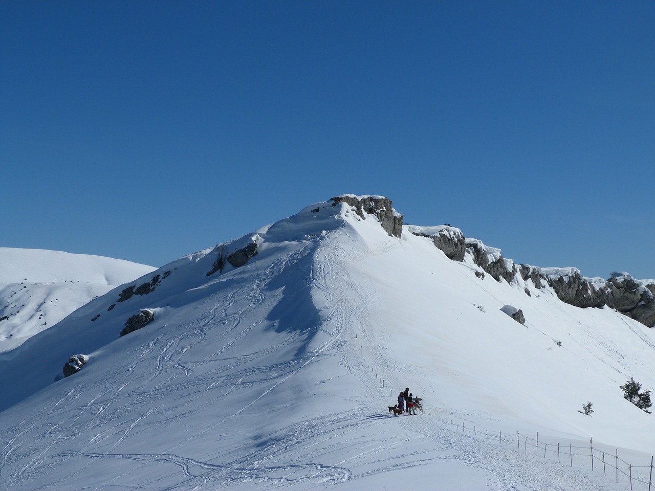 hiking mountain winter free photo