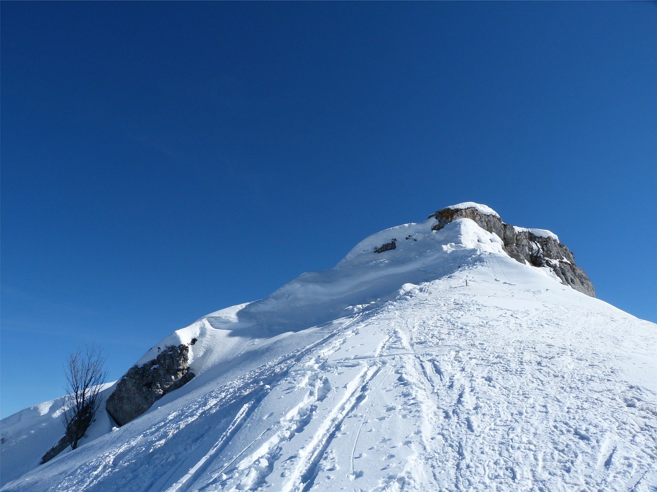 hiking winter mountain free photo