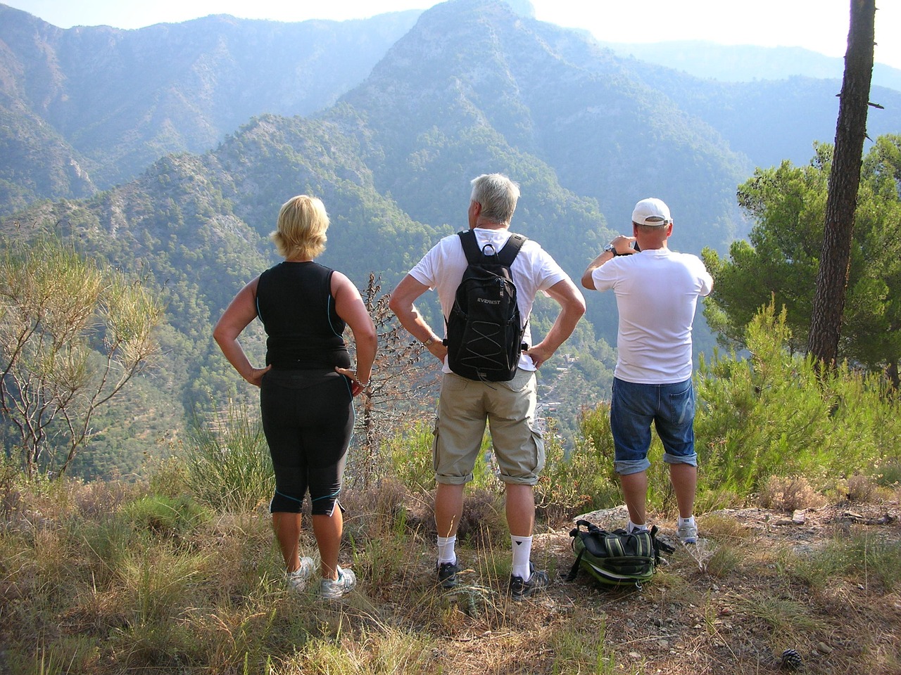 hiking mountain backpack free photo