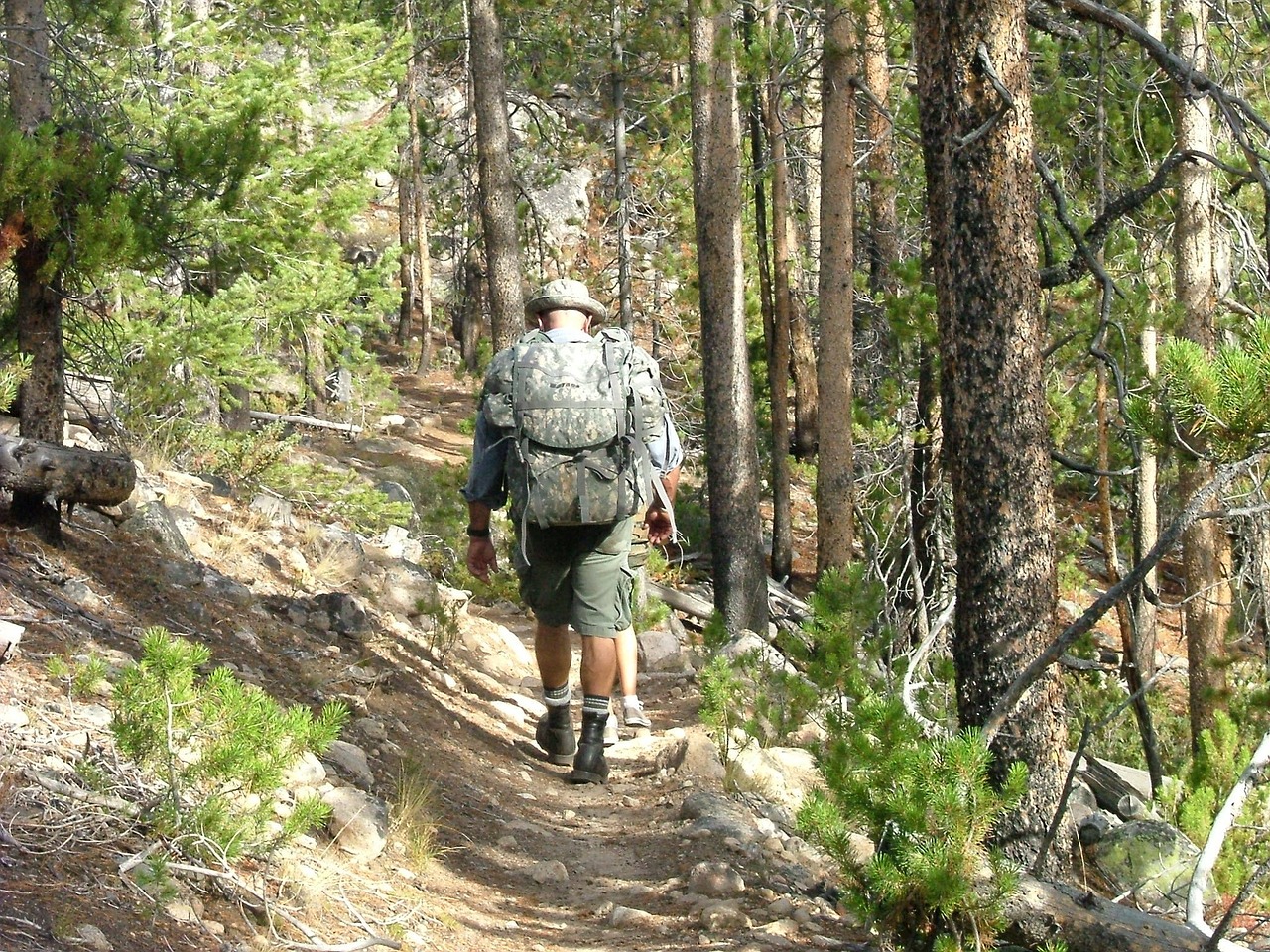hiking trail backpack free photo