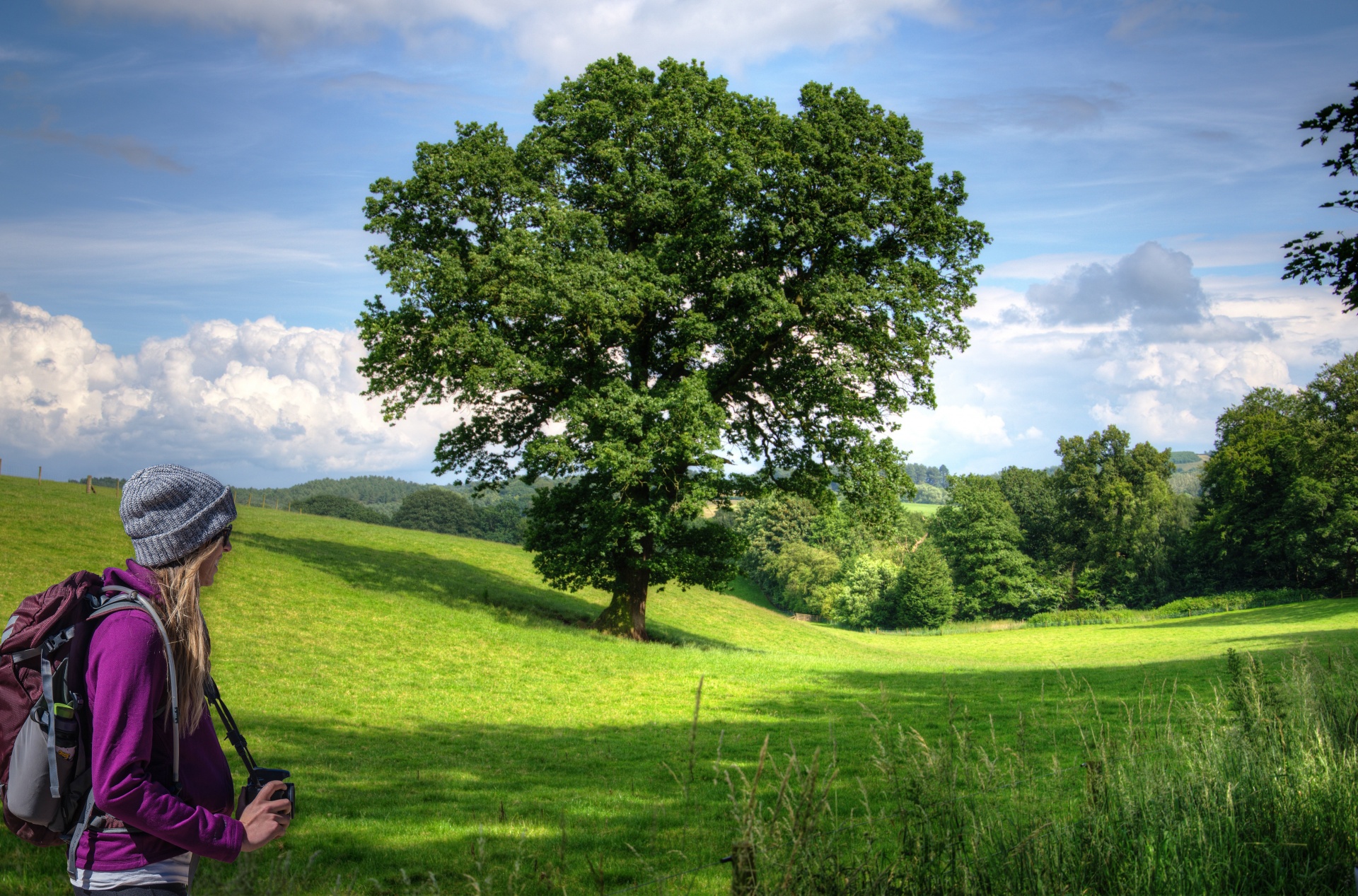 woman hiker backpacker free photo