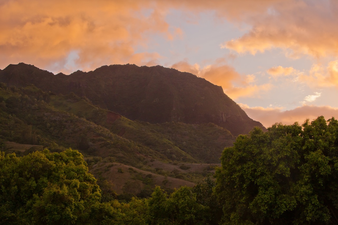 hill mountain sunset free photo