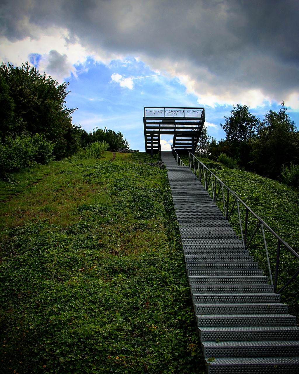 hill dump stairs free photo