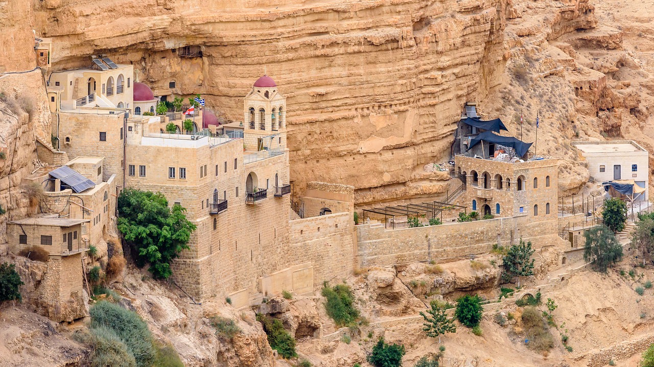 hills  desert  monastery israel free photo