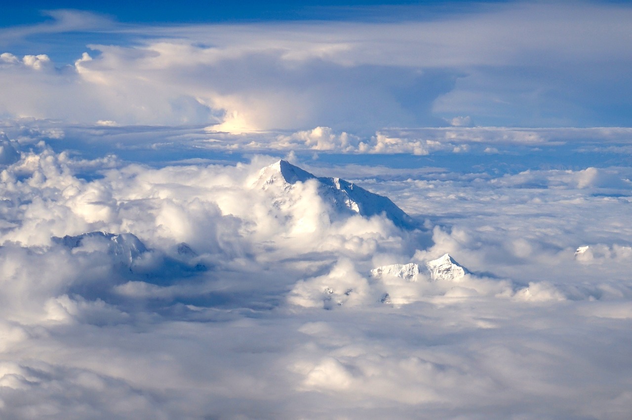 himalaya bird-eye view landscape free photo