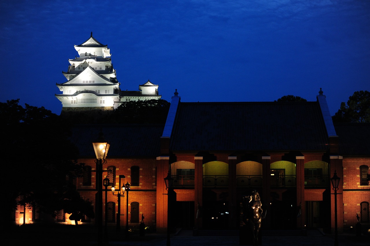 himeji castle evening museum free photo