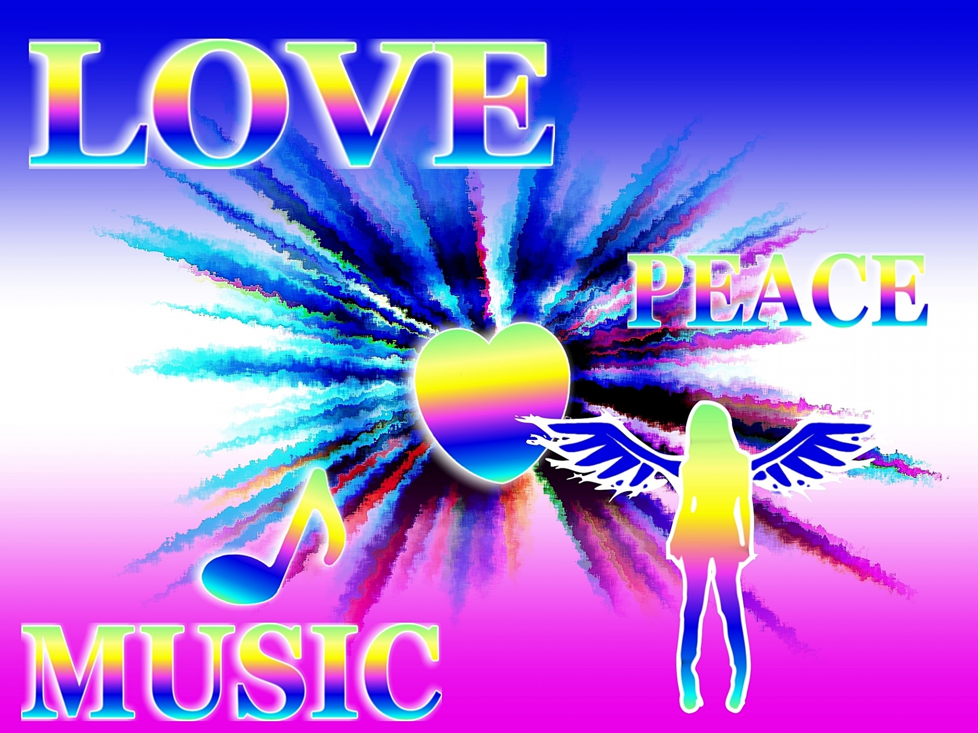 love peace music free photo
