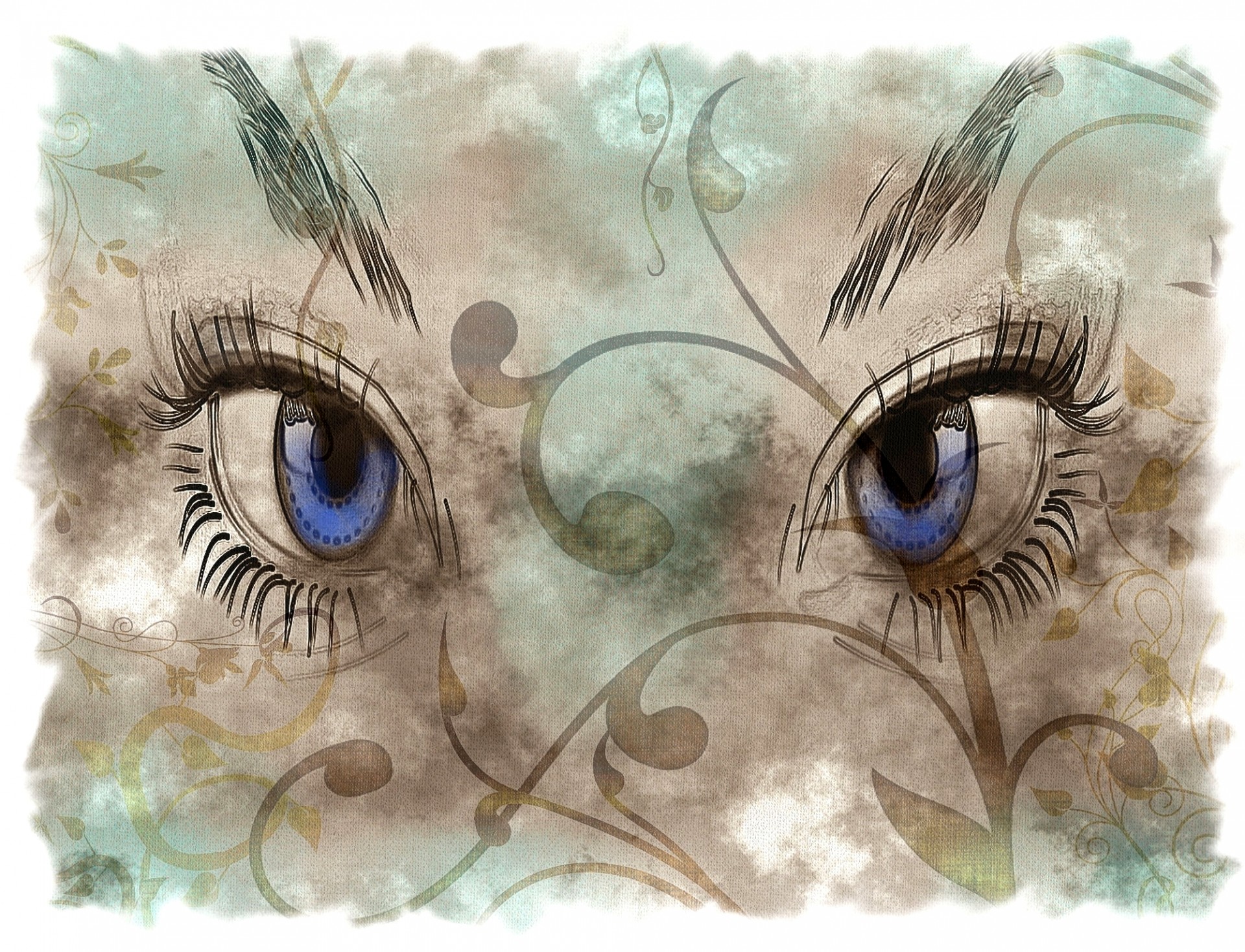 background canvas eyes free photo