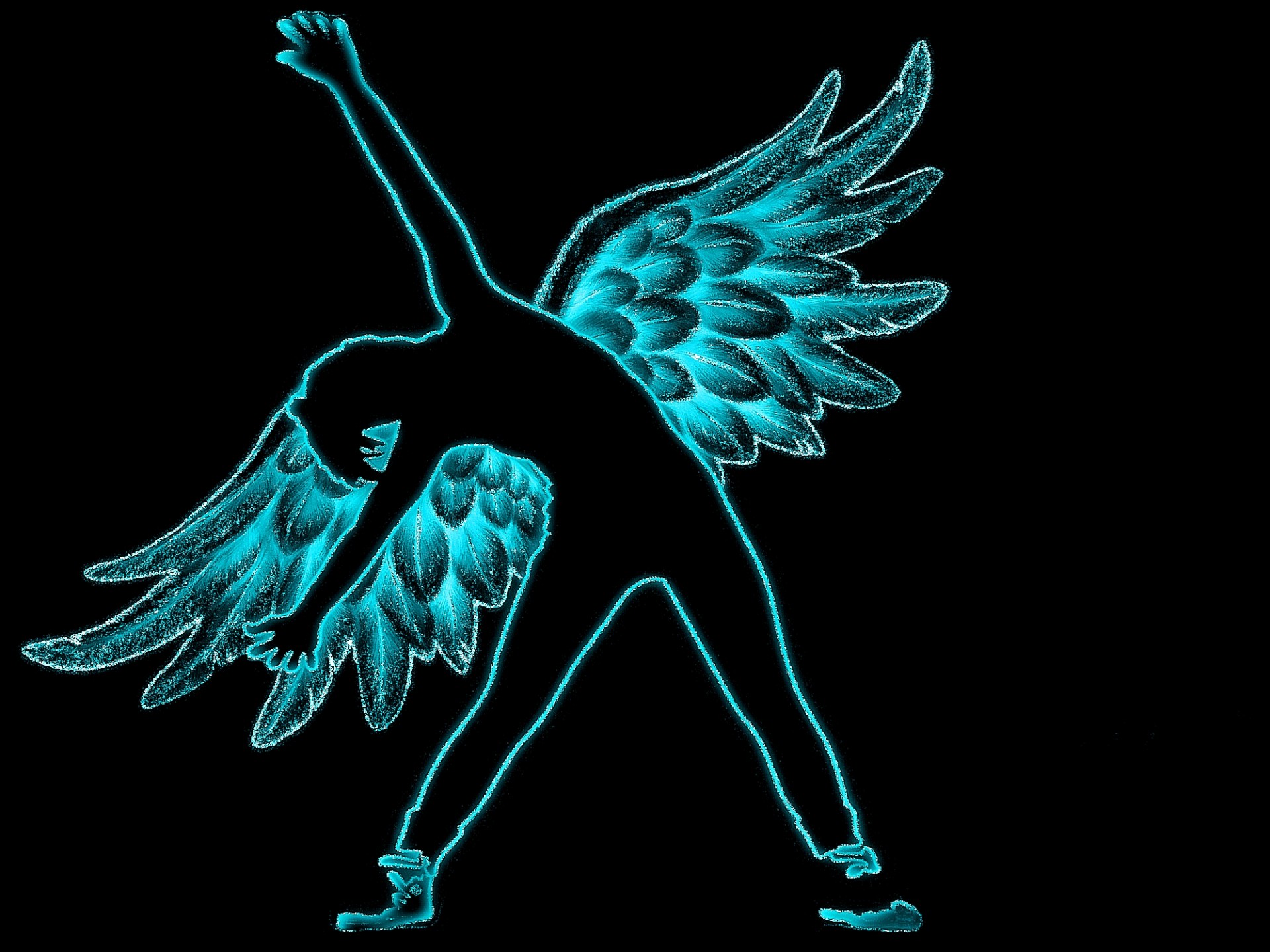 background angel blue free photo