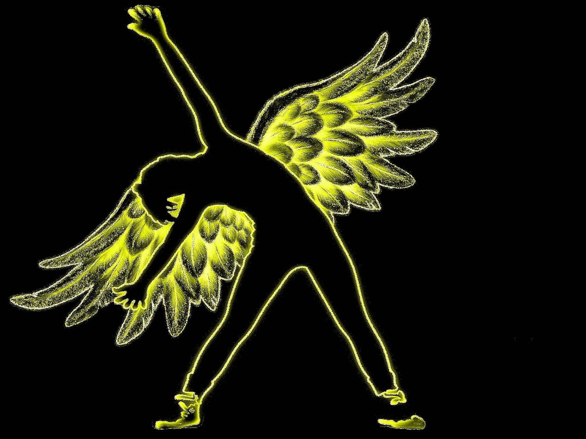 background angel yellow free photo