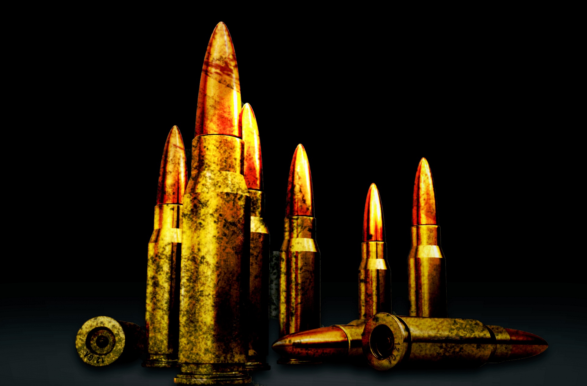 cartridges ammunition pointed arch free photo
