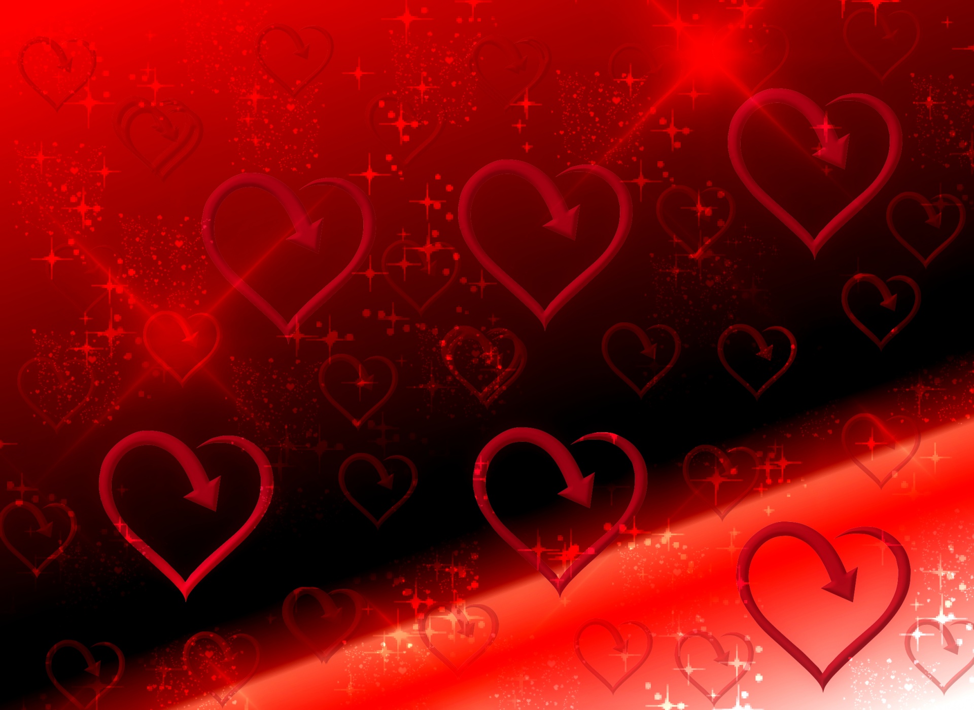 hearts red background free photo