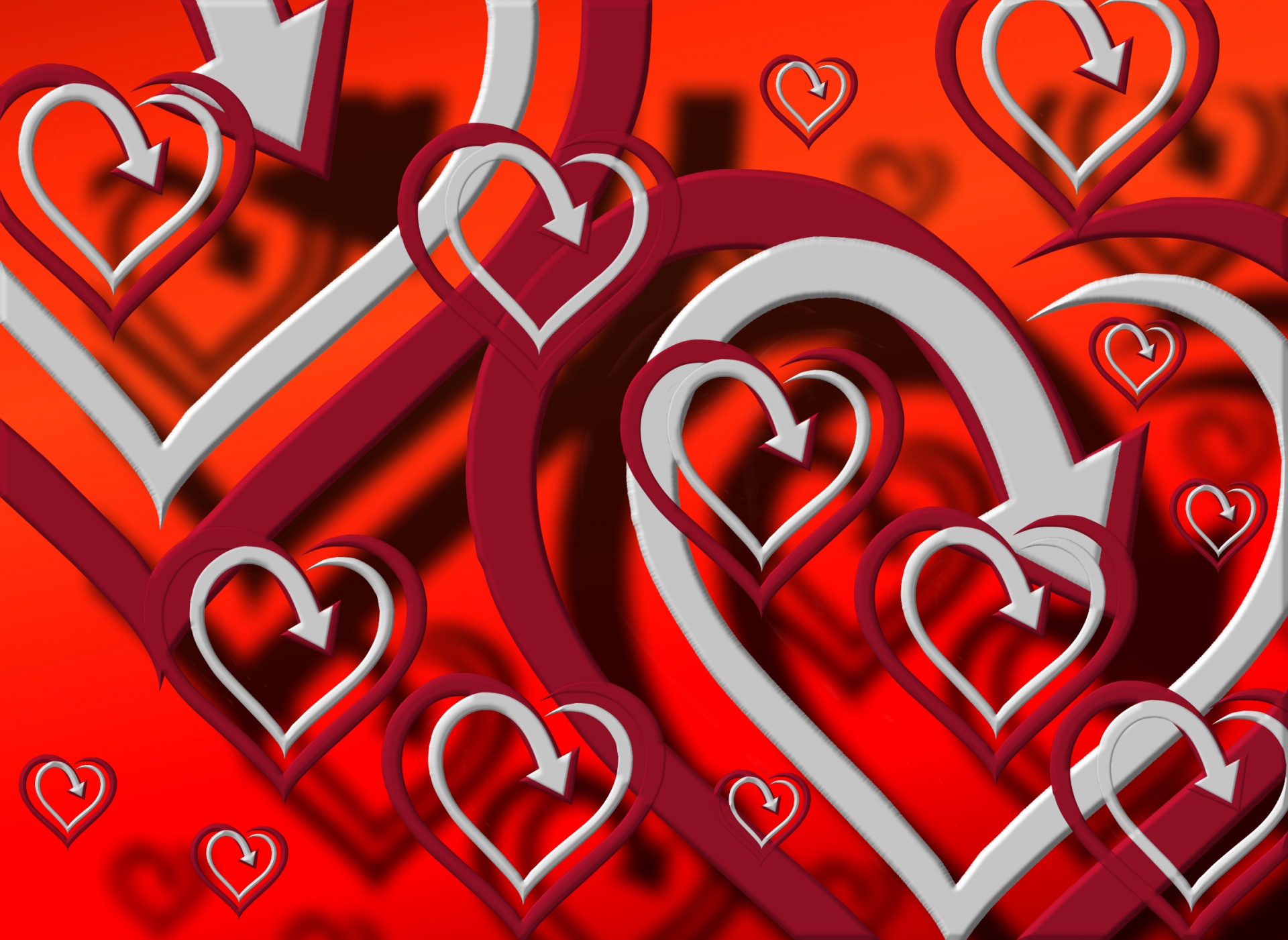 hearts pattern background free photo