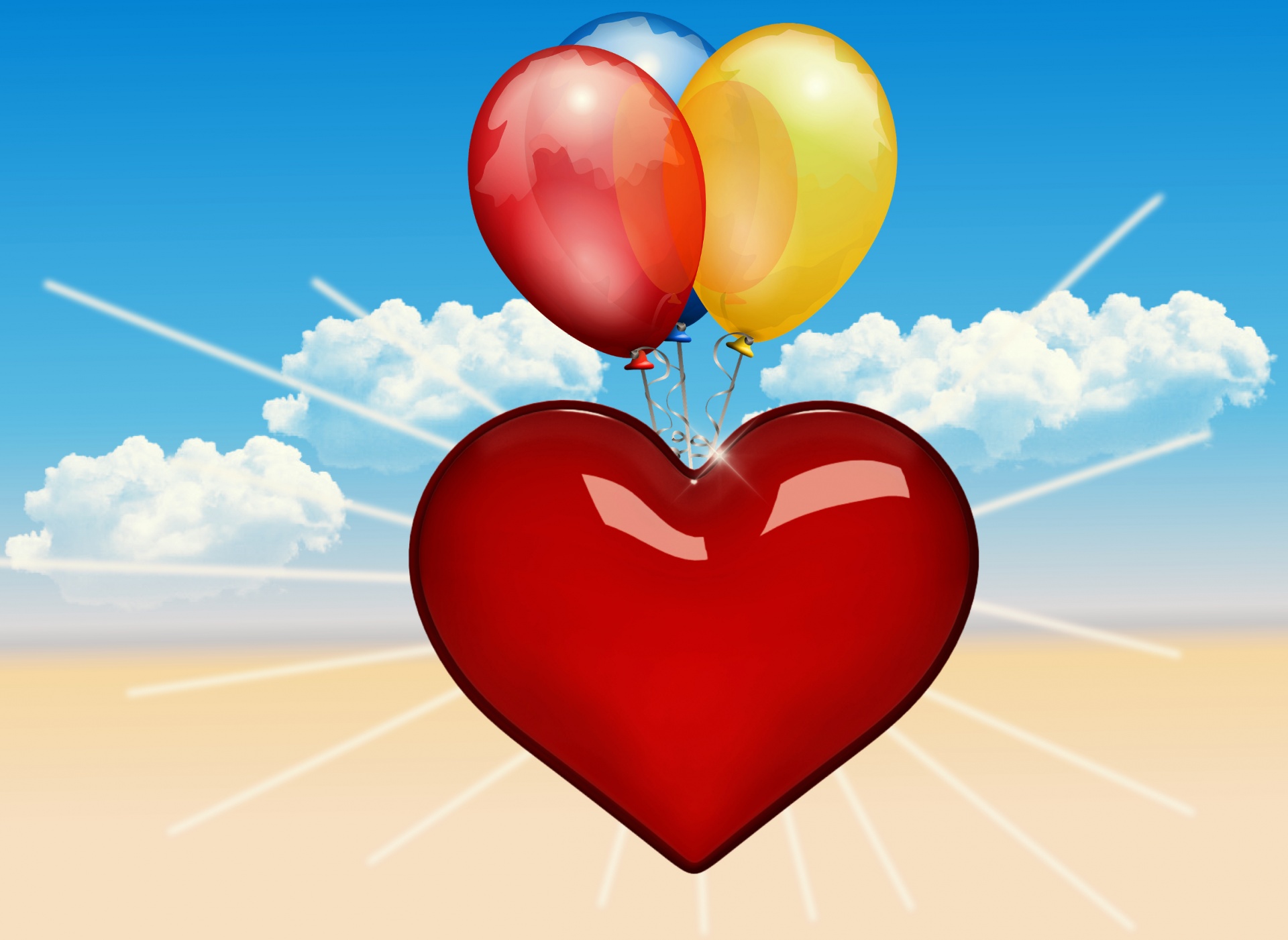 background balloon hearts free photo