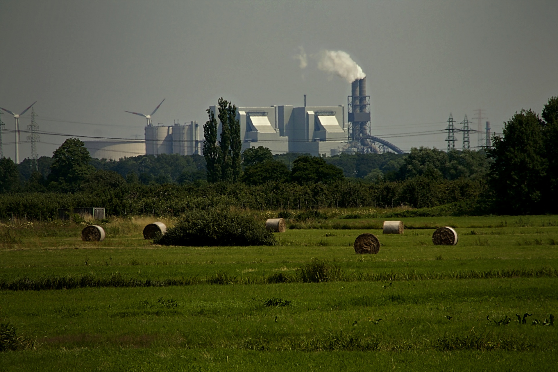 factory landscape meadow free photo