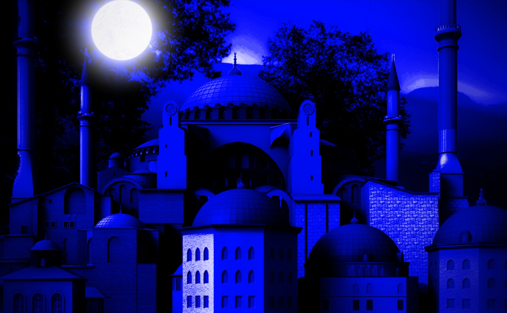 palace night moon free photo