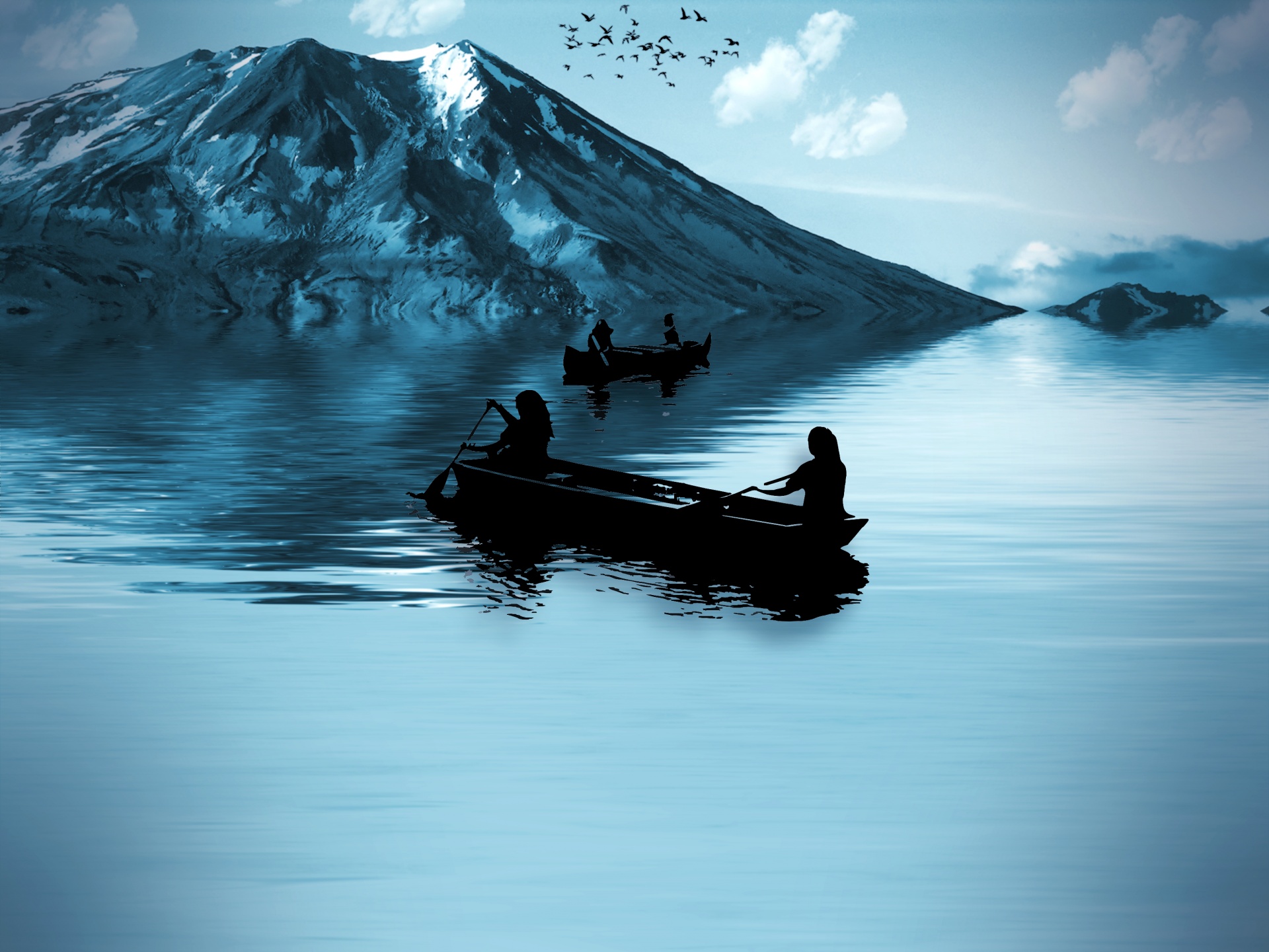 mountain water canoe free photo