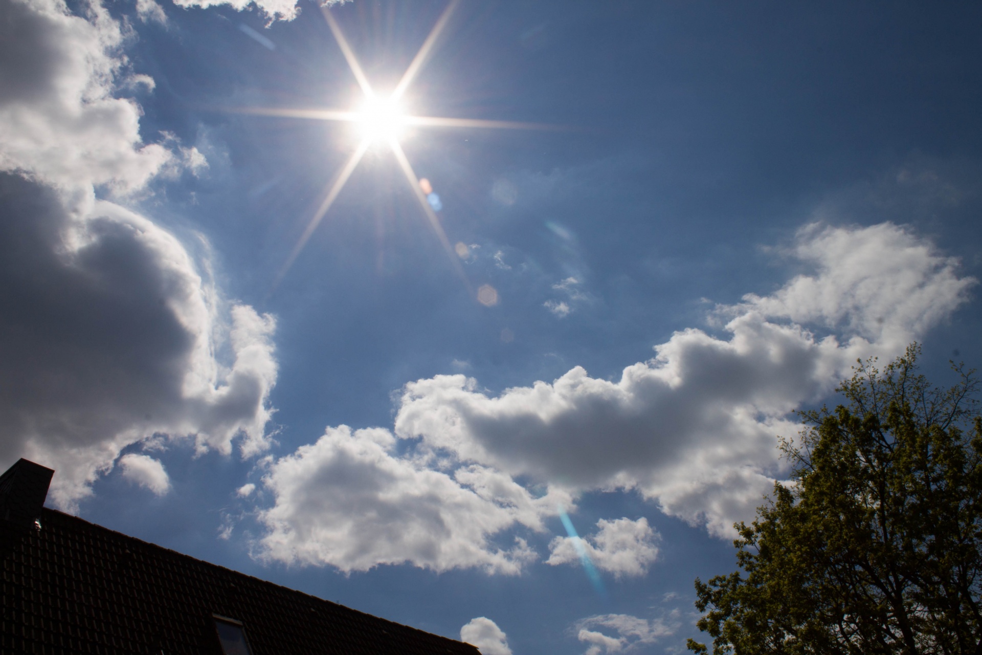 sun sky clouds free photo