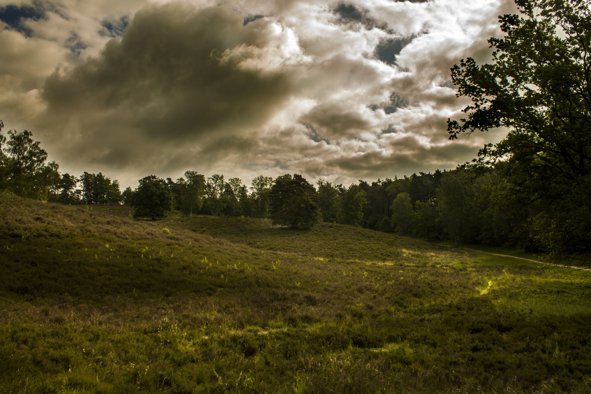 clouds gloomy landscape free photo