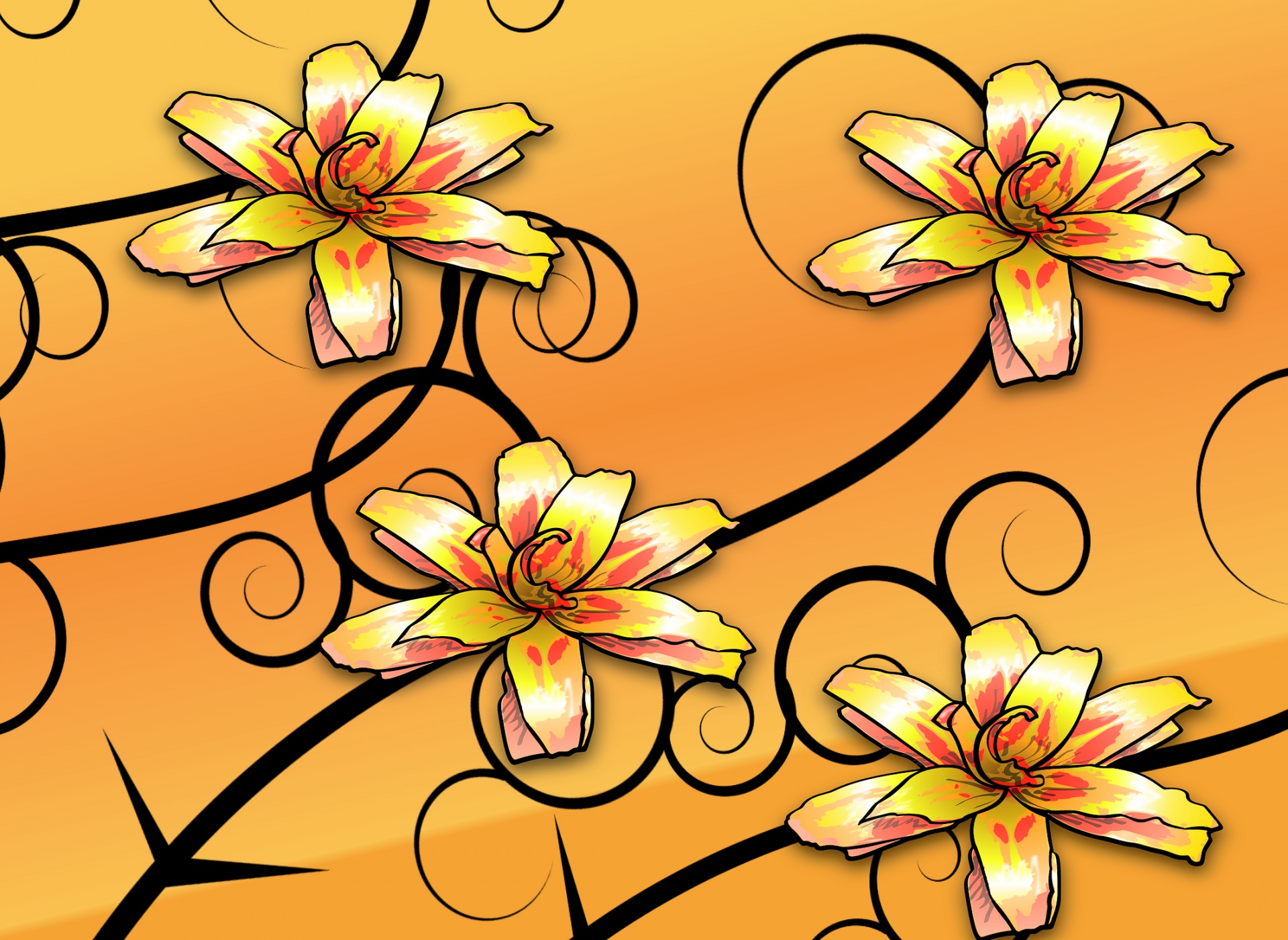 flowers pattern design free photo