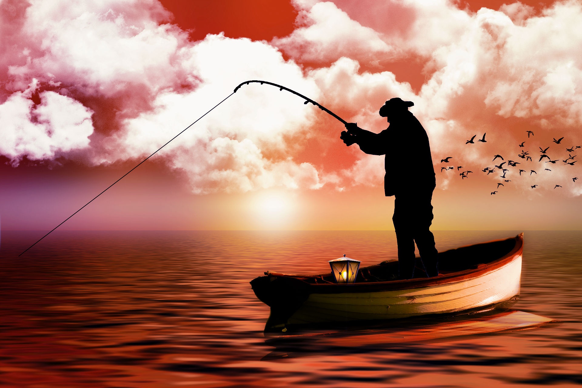 Fisherman On Rocks With A Fishing Rod Background, Fishing, Breakway, Men  Background Image And Wallpaper for Free Download