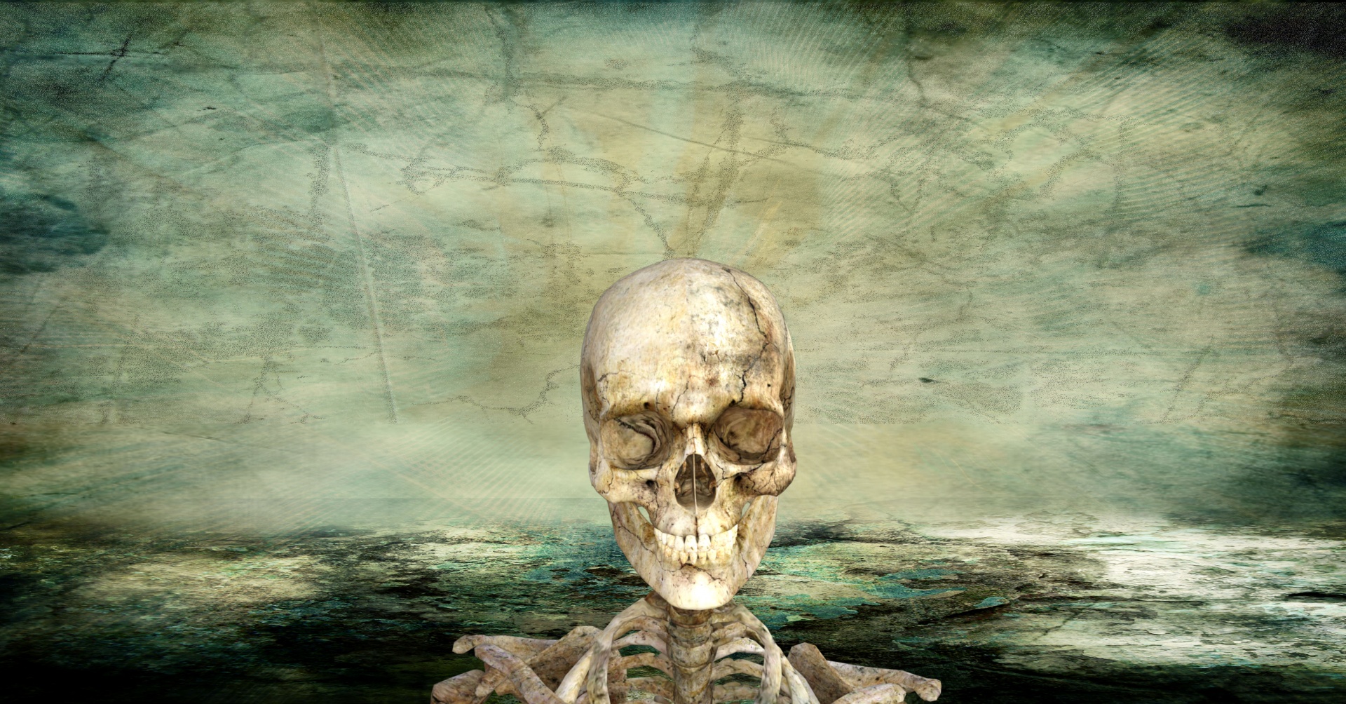 skull background grunge free photo