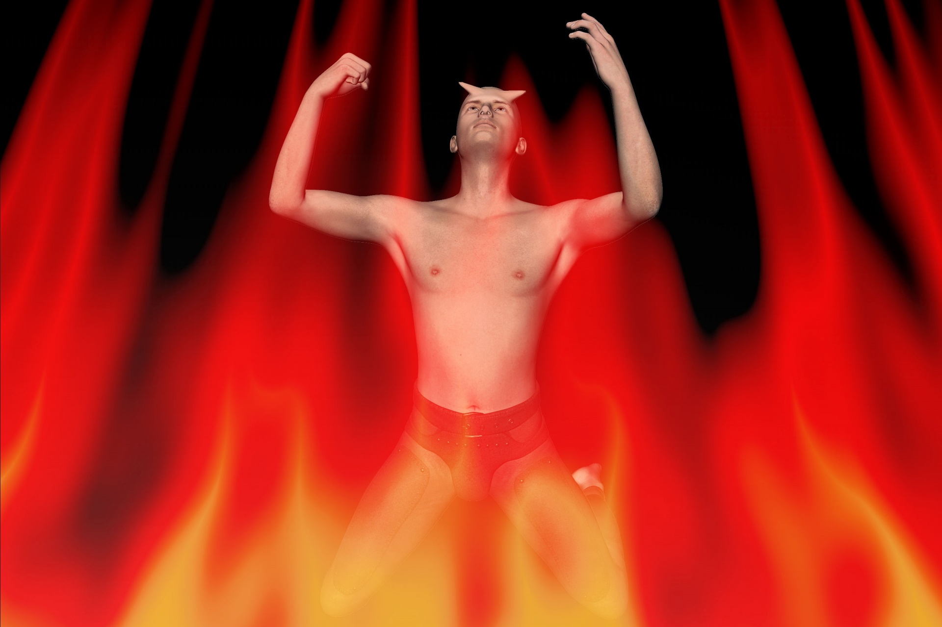 devil hell fire free photo