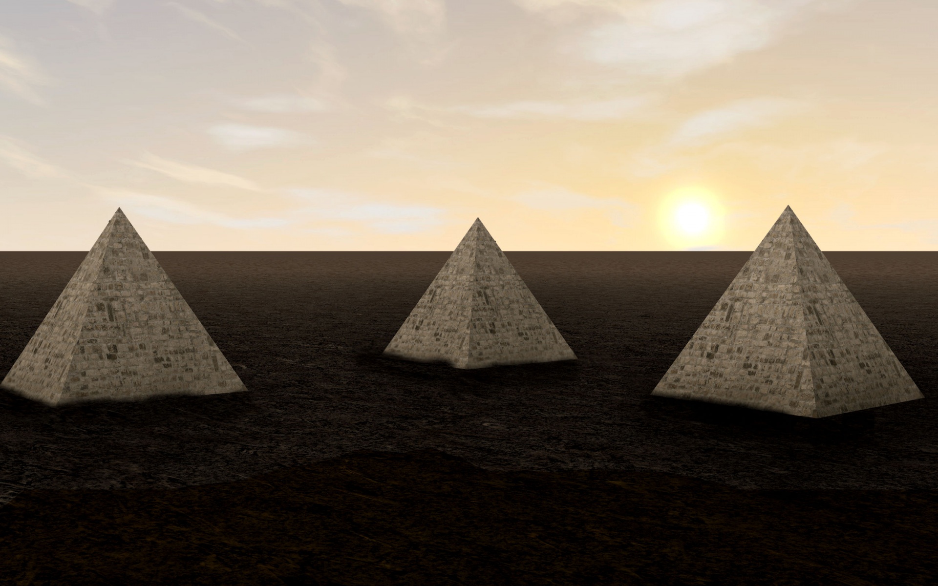 pyramids fantasy landscape free photo