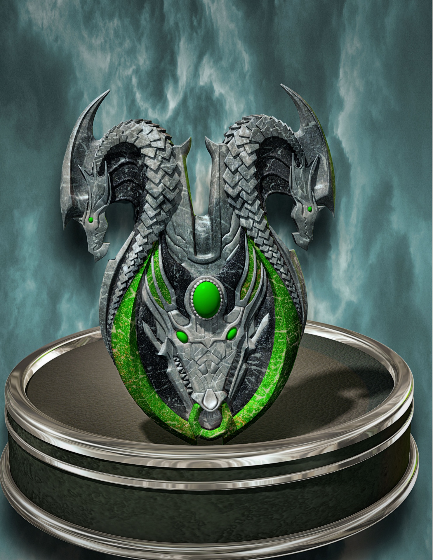 dragon pedestal figure free photo