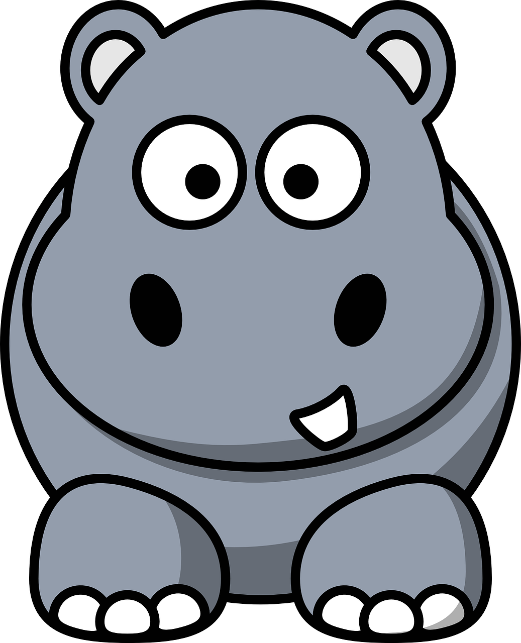 hippo hippopotamus cartoon free photo