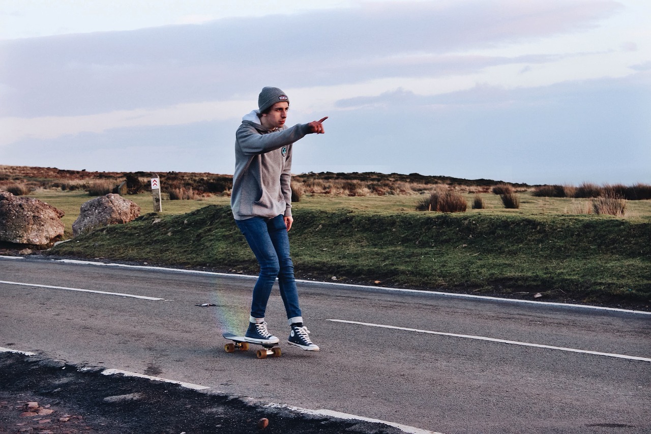 hipster skater road free photo