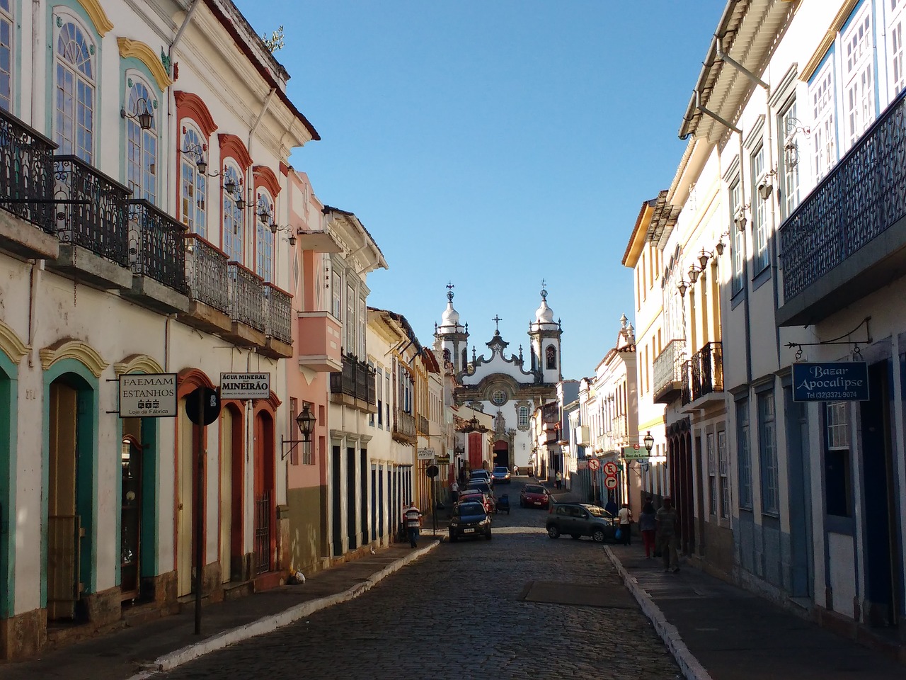 historic city street são joão del rey free photo