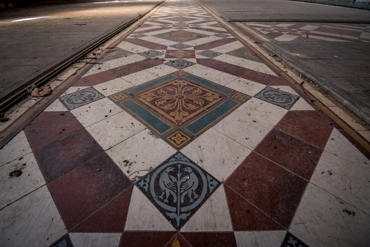 historic tile flooring pattern architecture free photo