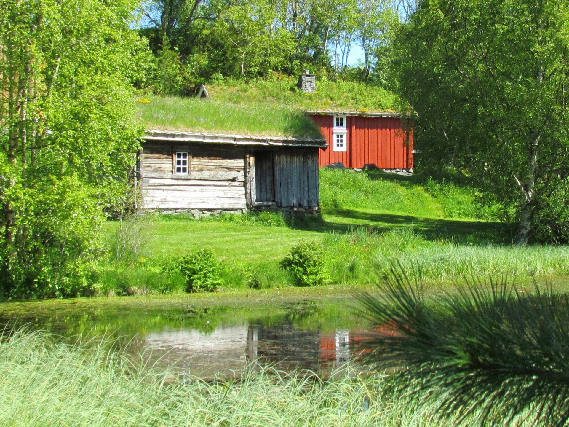 norway old buildings nature free photo