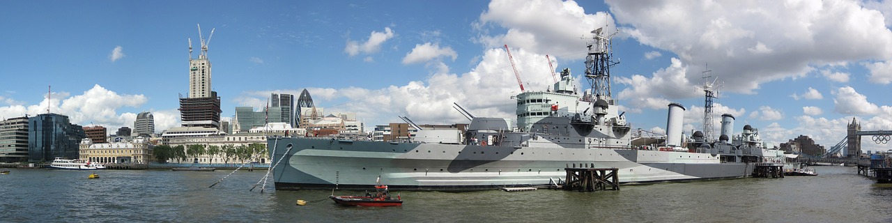 hms belfast warship ship free photo