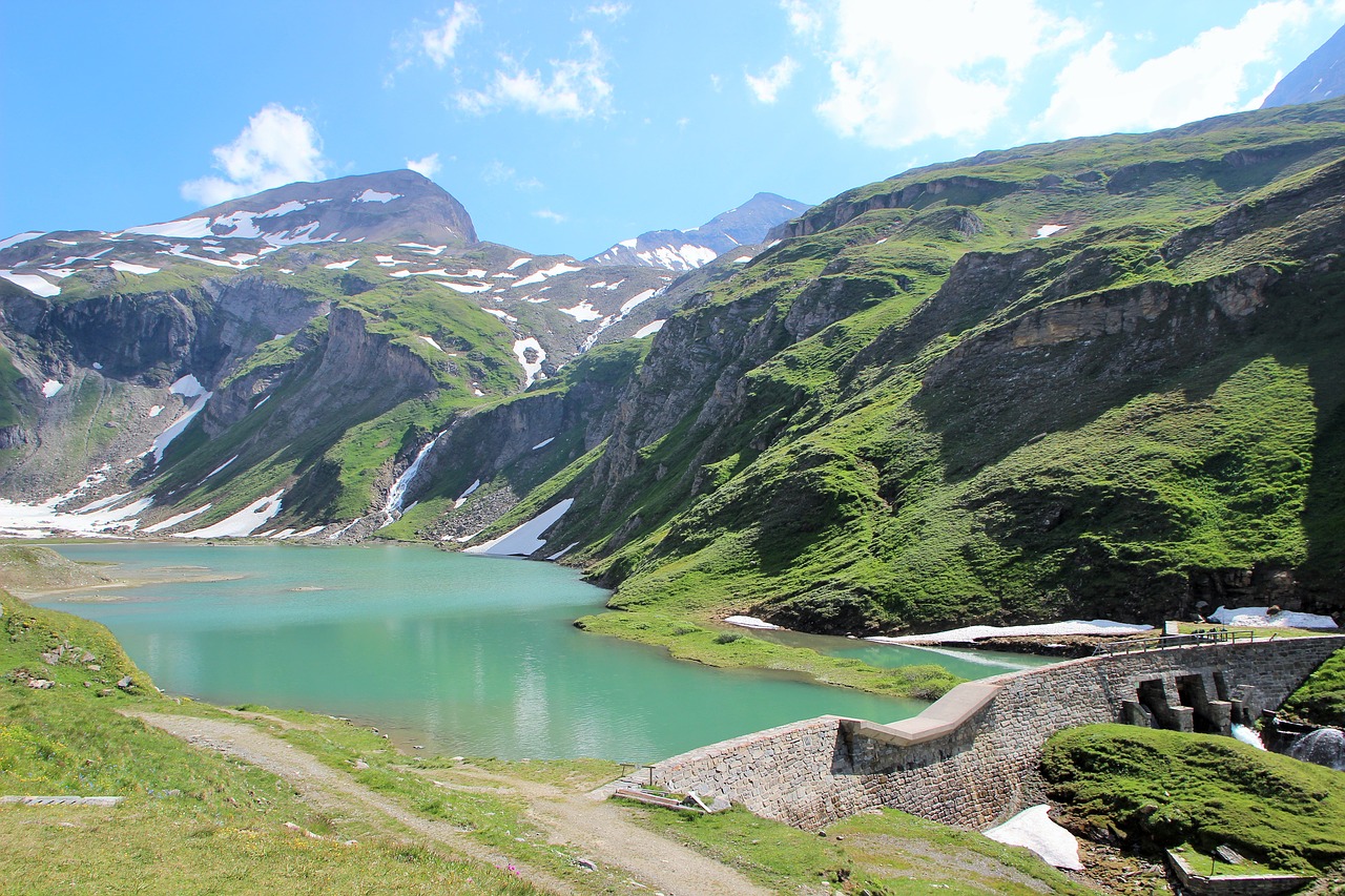 hochlapenstrasse  dam  mountains free photo