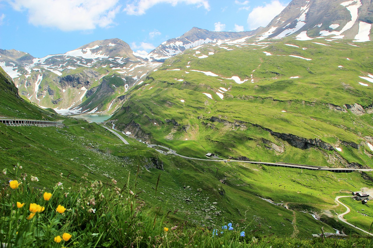 hochlapenstrasse  dam  mountains free photo