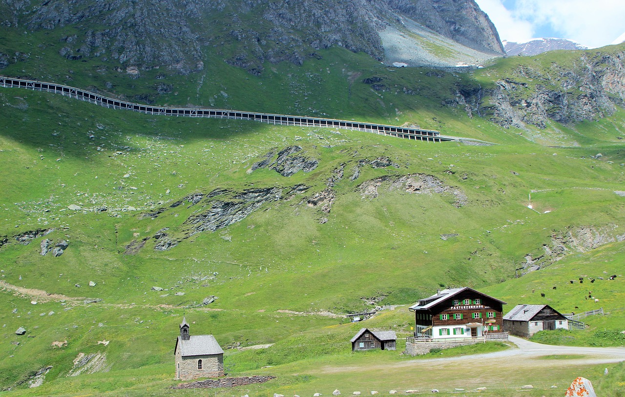 hochlapenstrasse  dam  mountains free photo