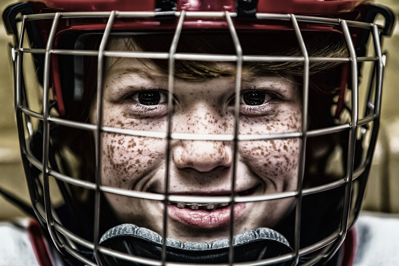 hockey helmet face free photo