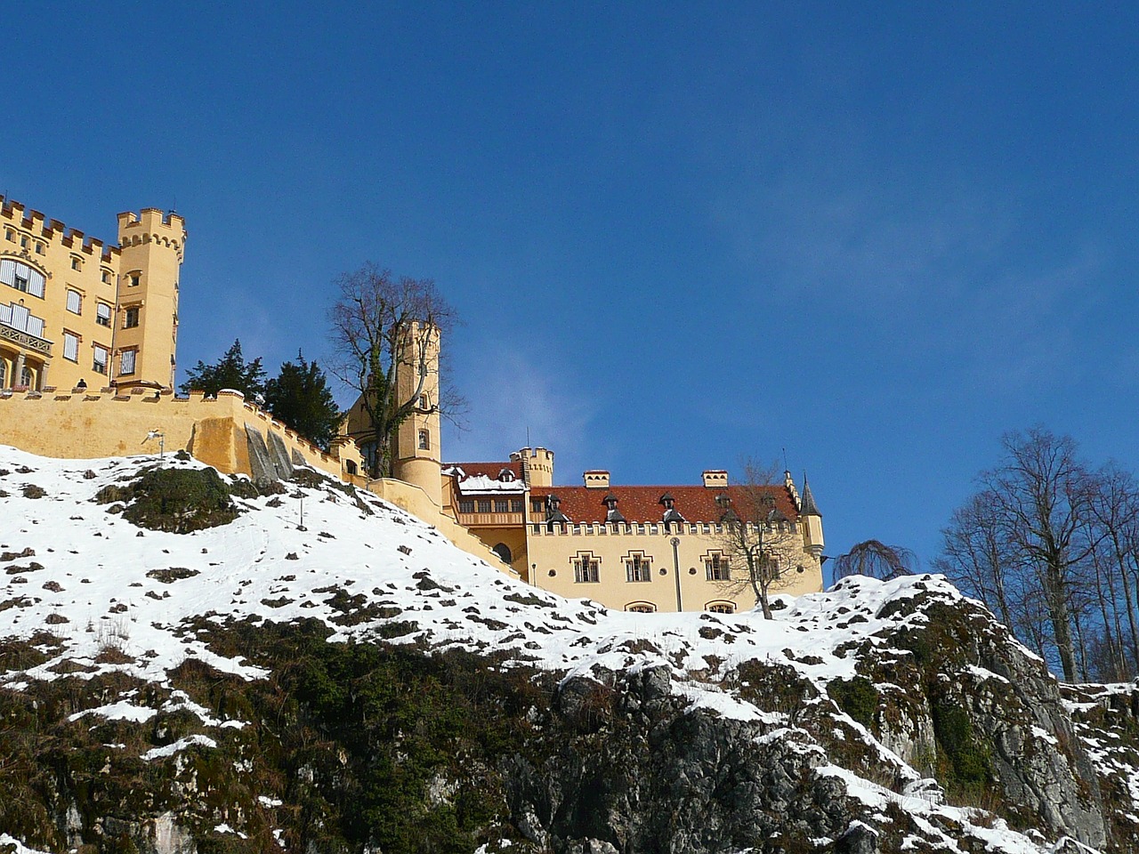 hohenschwangau rock castle free photo