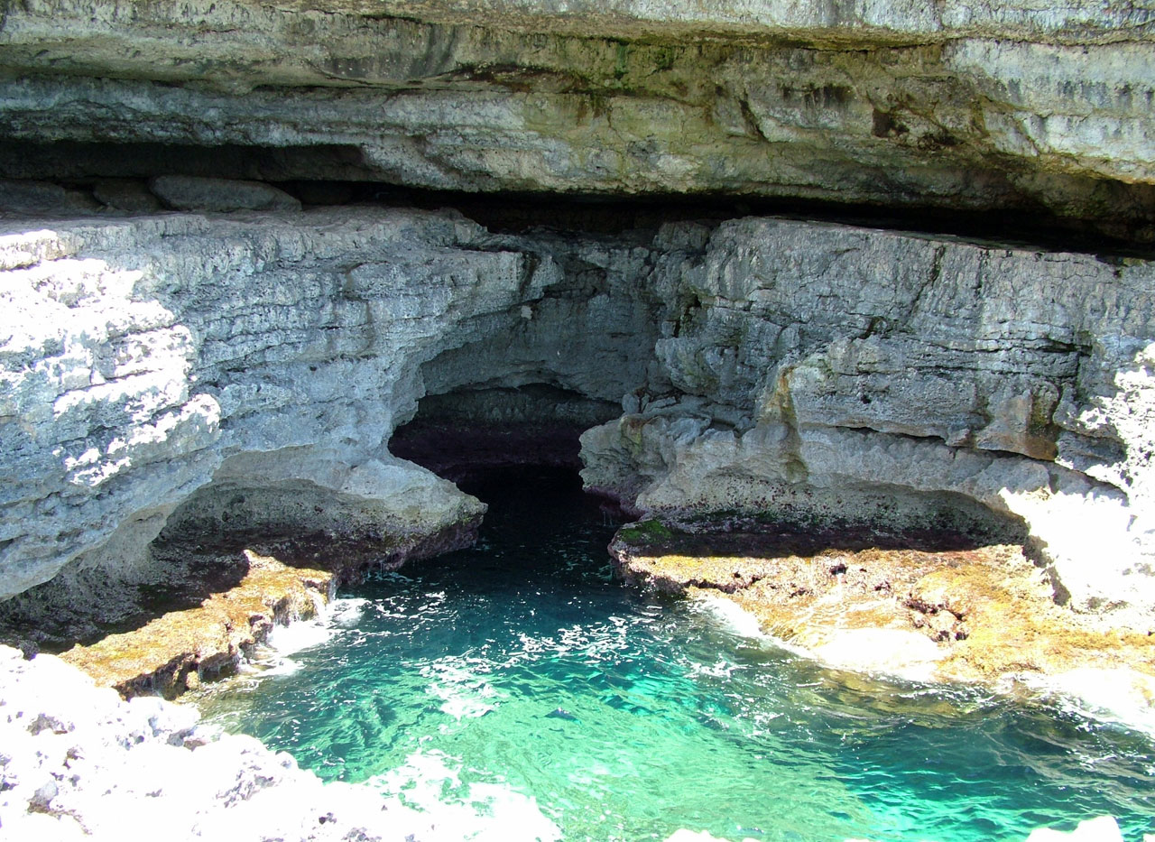 cave water blue free photo