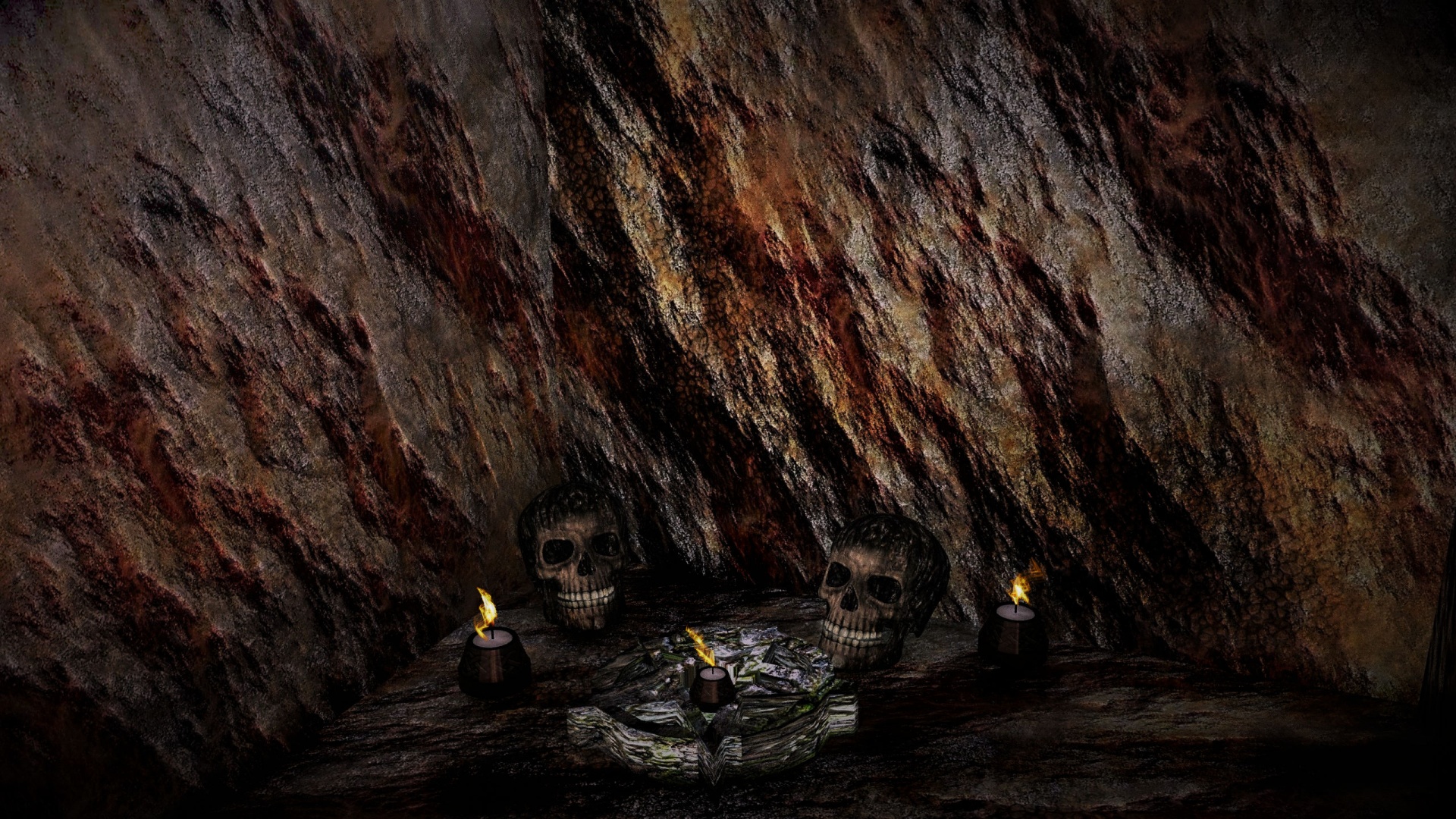 cave stone candle free photo